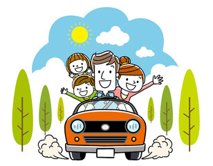 家族でドライブ
