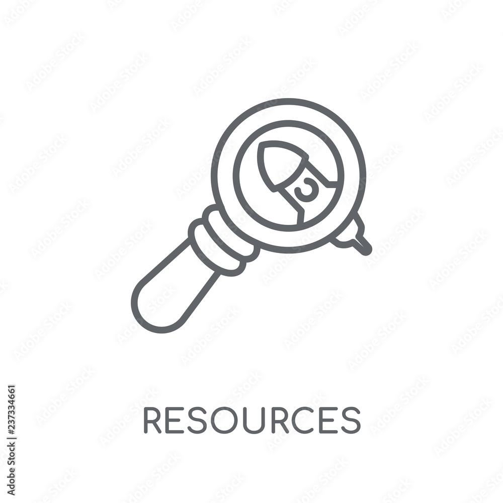 Poster resources linear icon. modern outline resources logo concept on white background from startup strate