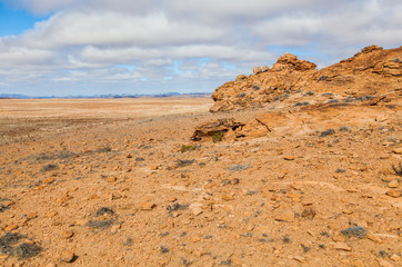 Damaraland, Namibia, a vast semi desert arid region in Namibia.