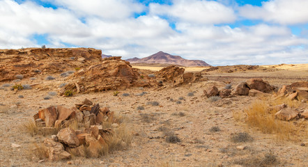 Damaraland, Namibia, a vast semi desert arid region in Namibia.