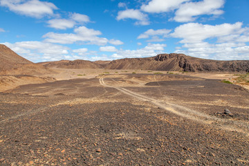 Obraz na płótnie Canvas Damaraland, Namibia, a vast semi desert arid region in Namibia.