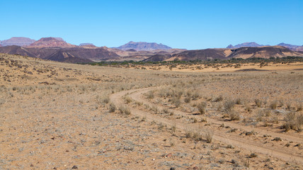 Damaraland, Namibia, a vast semi desert arid region in Namibia.