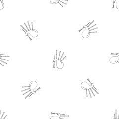 Scotland bagpipes pattern seamless vector repeat geometric for any web design