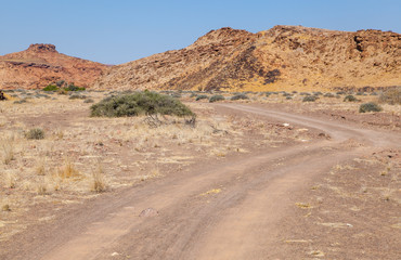 Damaraland, Namibia, a vast semi desert arid region in Namibia.