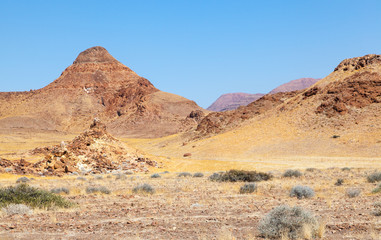 Damaraland, Namibia, a vast semi desert arid region in Namibia.