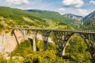 bridge over the river Montenegro, canyon of Tara river