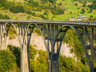 Fototapeta premium bridge over the river Montenegro, canyon of Tara river
