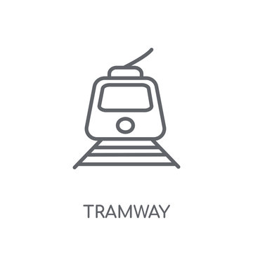 Tramway linear icon. Modern outline Tramway logo concept on white background from Transportation collection