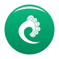 Wave ocean icon. Simple illustration of wave ocean vector icon for any design green