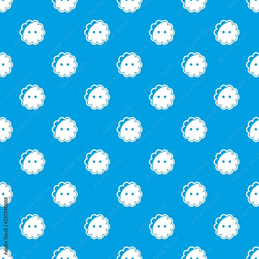 Poster flower button pattern vector seamless blue repeat for any use