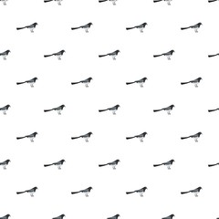 Standing magpie pattern seamless vector repeat for any web design