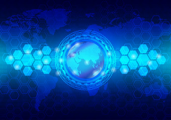 Hi-tech technology concept, abstract background.