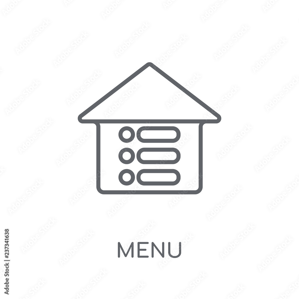 Poster menu linear icon. modern outline menu logo concept on white background from user interface and web n