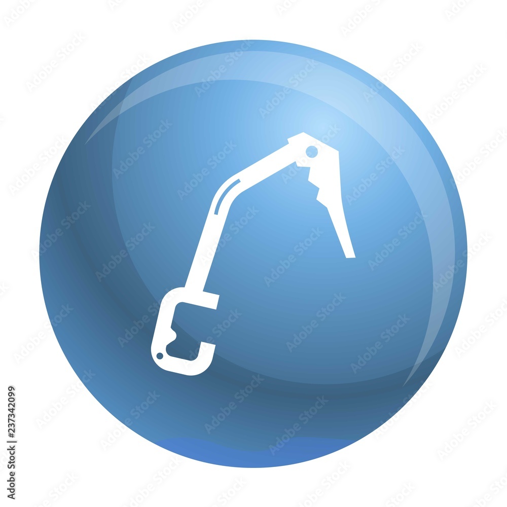 Poster climb tool icon. simple illustration of climb tool vector icon for web design isolated on white back