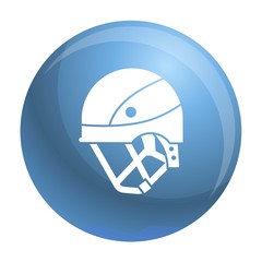 Mountain climb helmet icon. Simple illustration of mountain climb helmet vector icon for web design isolated on white background