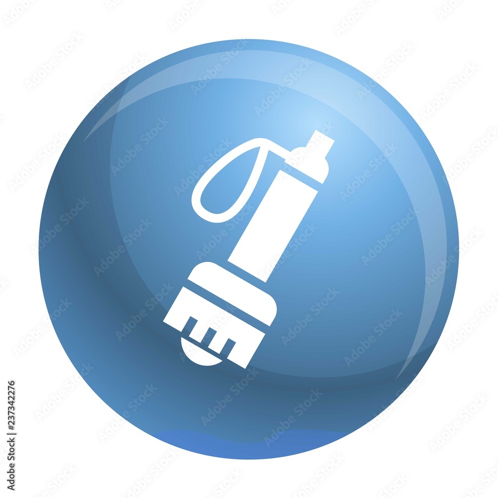 Aufkleber climb flashlight icon. simple illustration of climb flashlight vector icon for web design isolated o