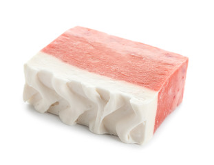 Soap bar on white background