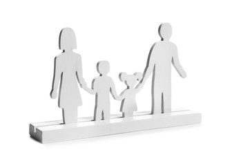 Family figure on white background