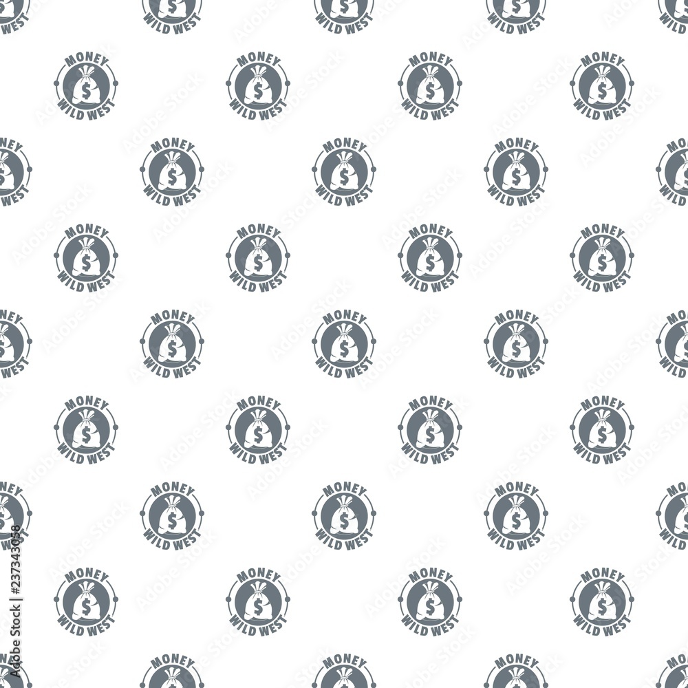 Poster Money wild west pattern vector seamless repeat for any web design