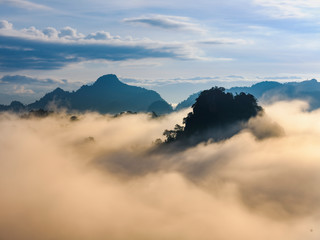 Mountain with mist 