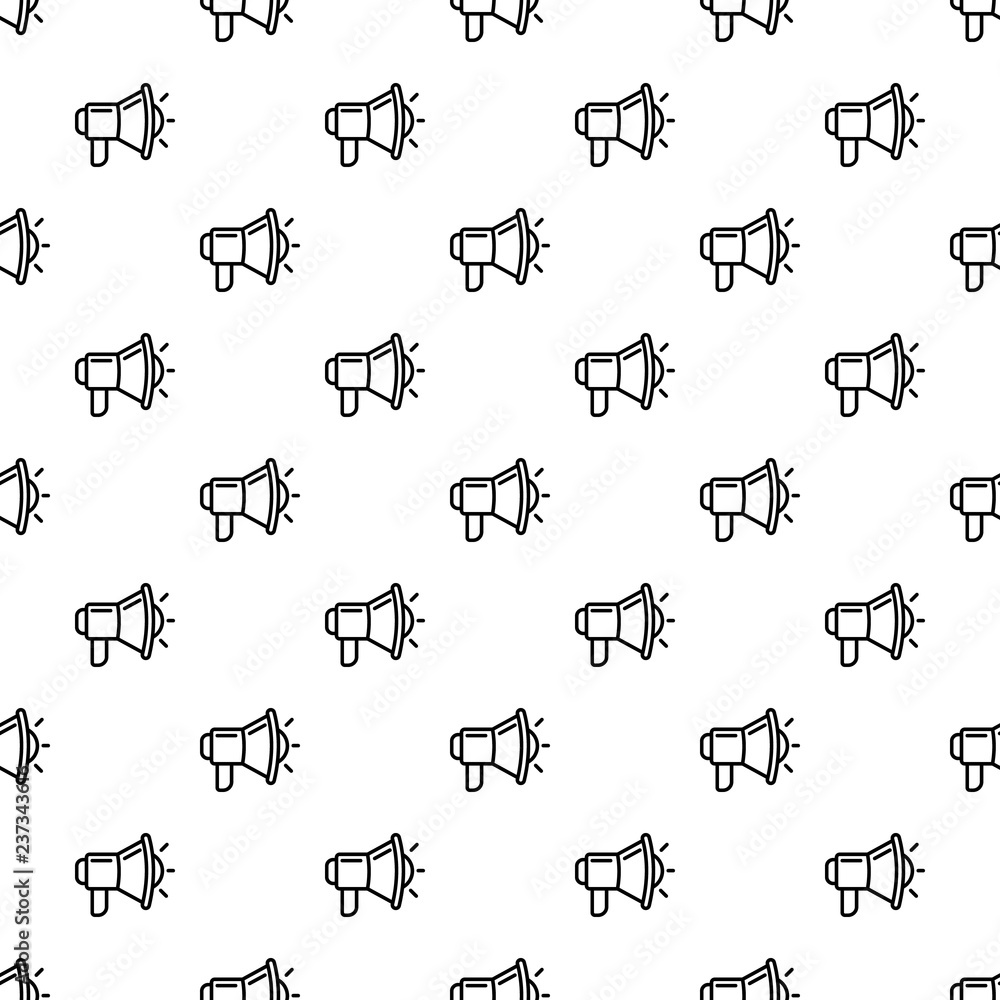 Poster megaphone pattern seamless vector repeat for any web design