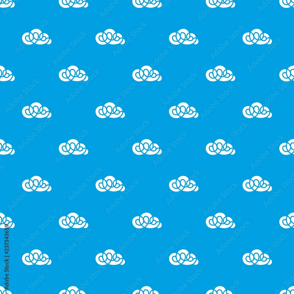 Poster element cloud pattern vector seamless blue repeat for any use