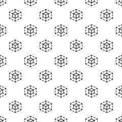 Cube space pattern seamless vector repeat for any web design