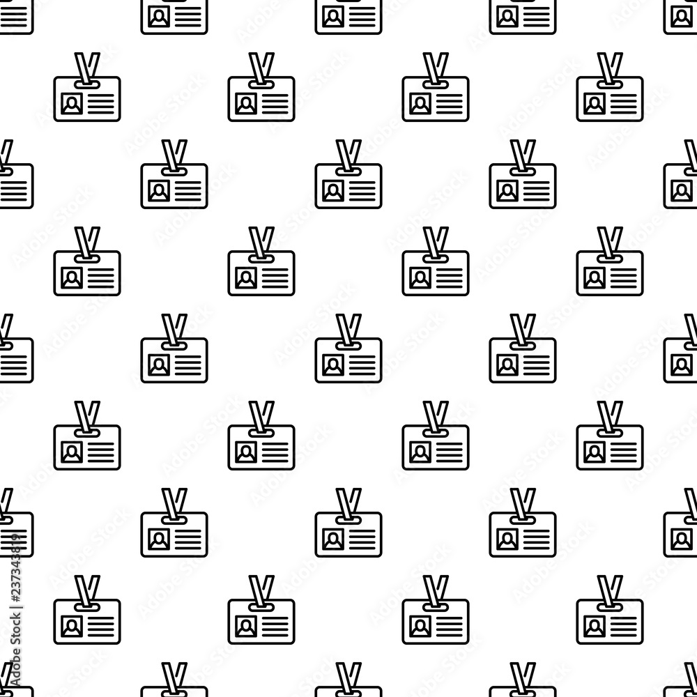 Poster id badge pattern seamless vector repeat for any web design