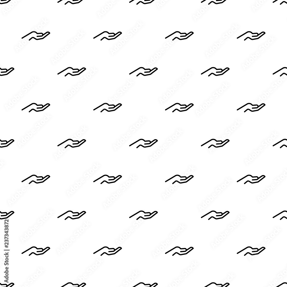 Poster care hand pattern seamless vector repeat for any web design