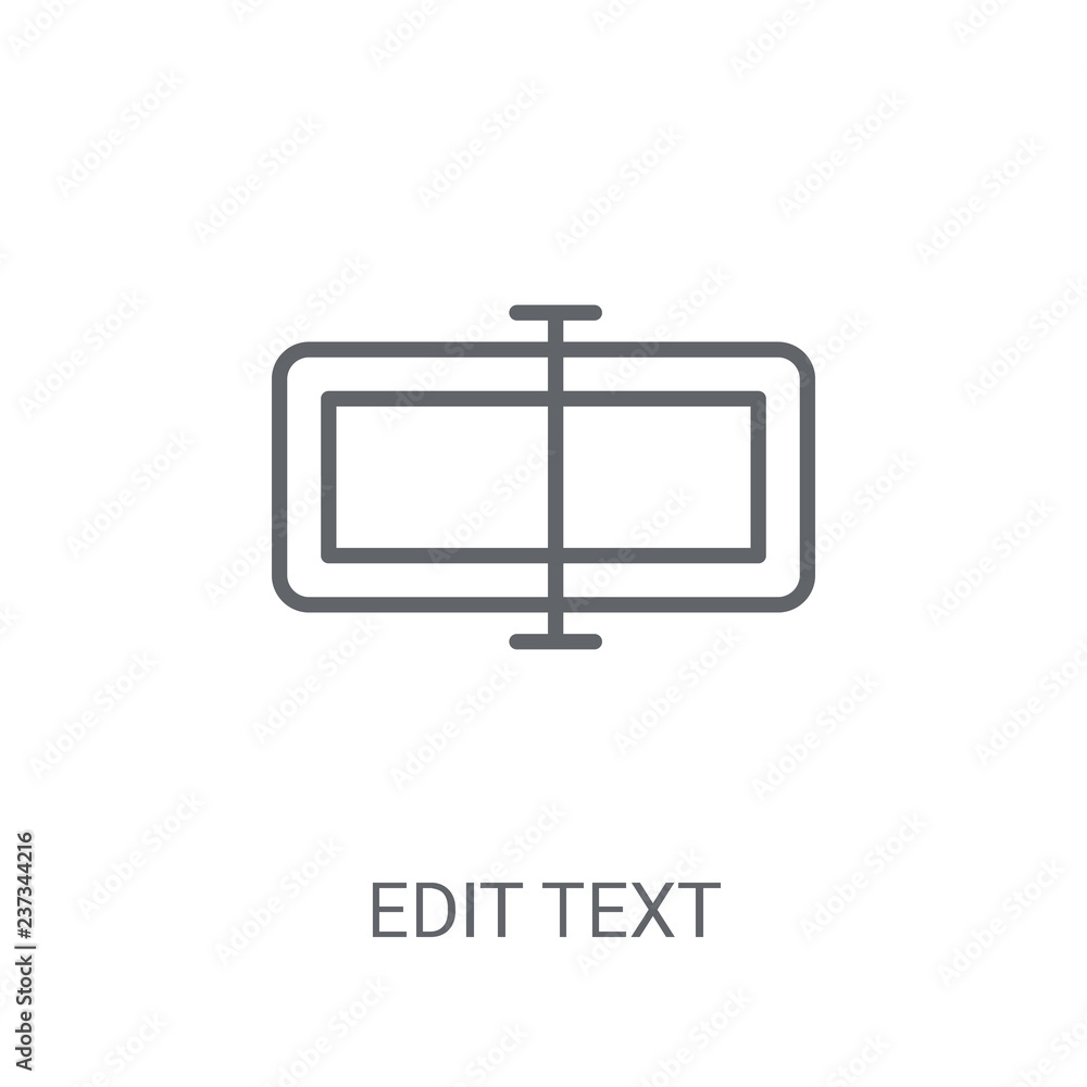Poster edit text icon. trendy edit text logo concept on white background from web hosting collection