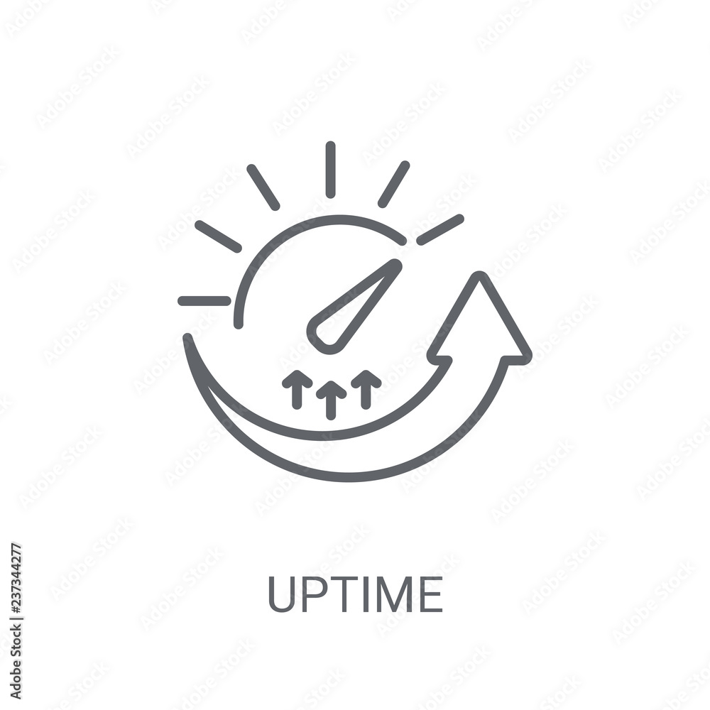 Poster uptime icon. trendy uptime logo concept on white background from web hosting collection