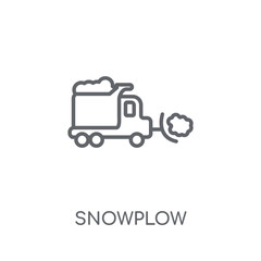 Snowplow linear icon. Modern outline Snowplow logo concept on white background from Winter collection