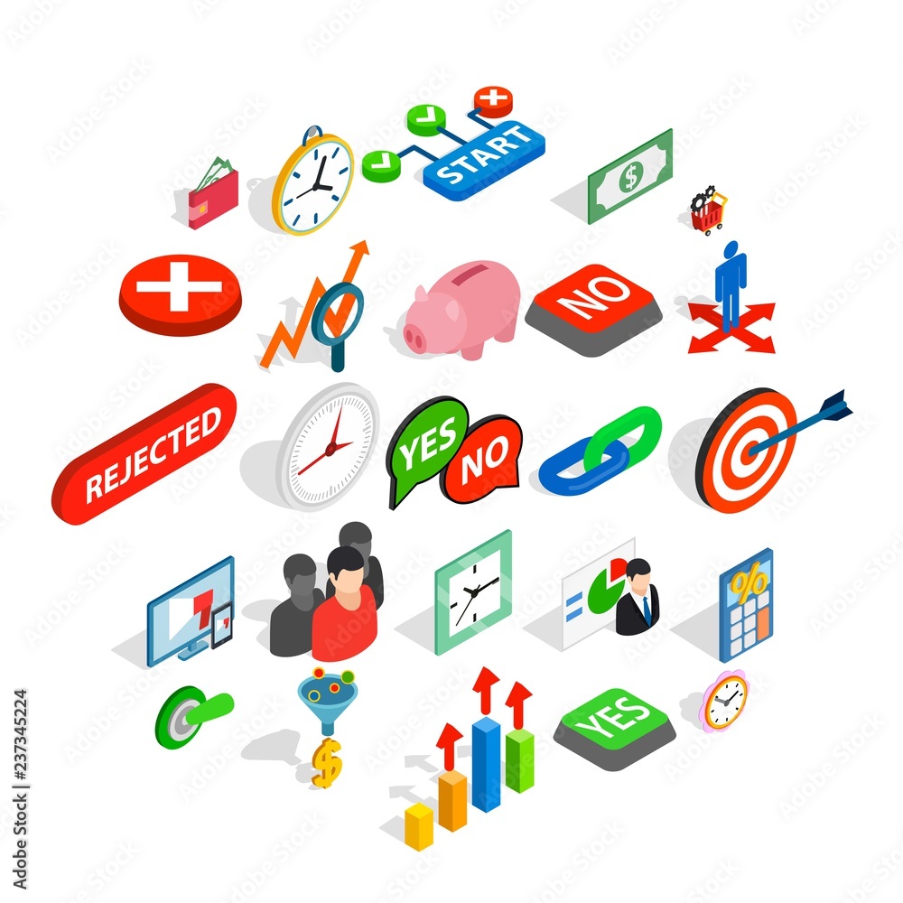 Poster temporary team icons set. isometric set of 25 temporary team vector icons for web isolated on white 