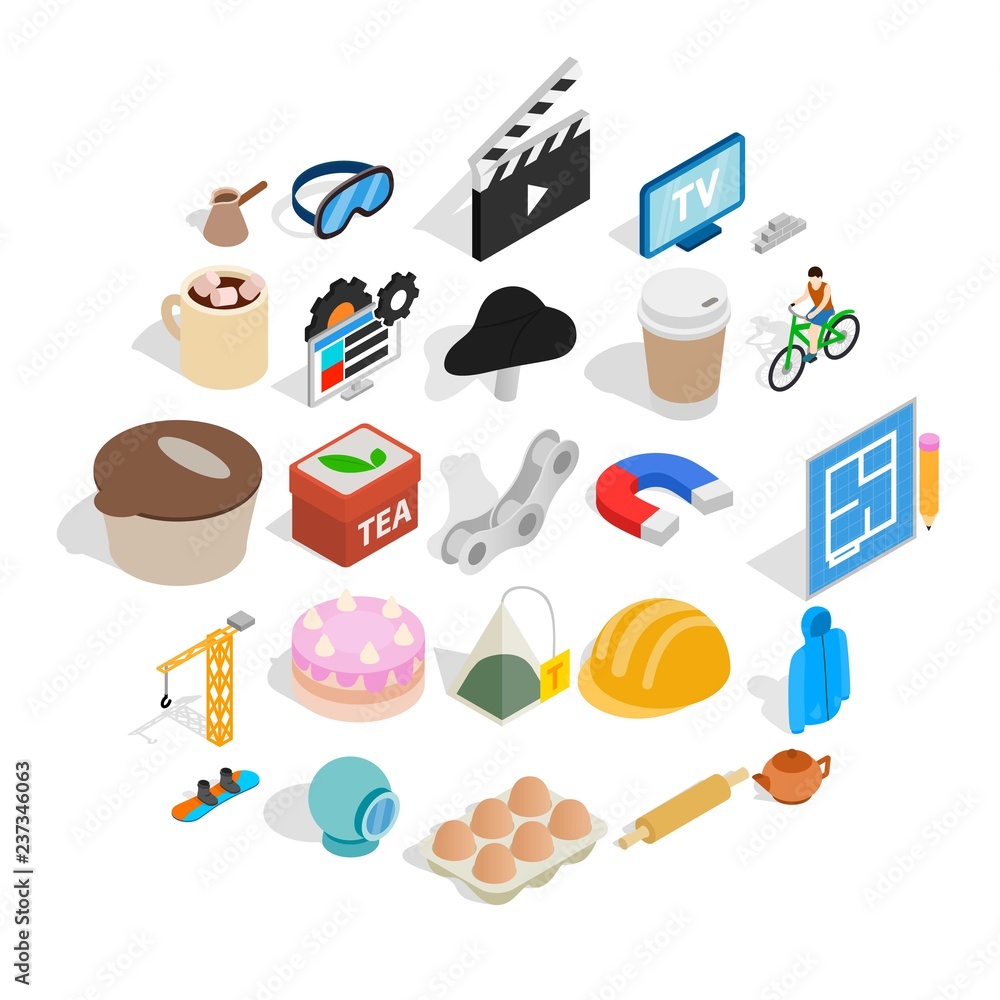 Poster engineering tool icons set. isometric set of 25 engineering tool vector icons for web isolated on wh