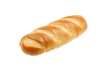 sliced white bread on white background