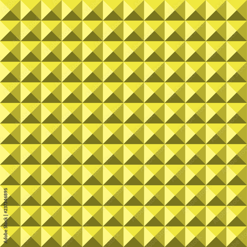 Poster yellow background abstract pyramidas texture seamless pattern