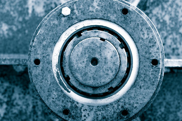 Close-up of an ancient gears mechanism