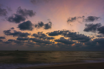 Fototapeta na wymiar Sunrise photo set From the Gulf of Thailand.