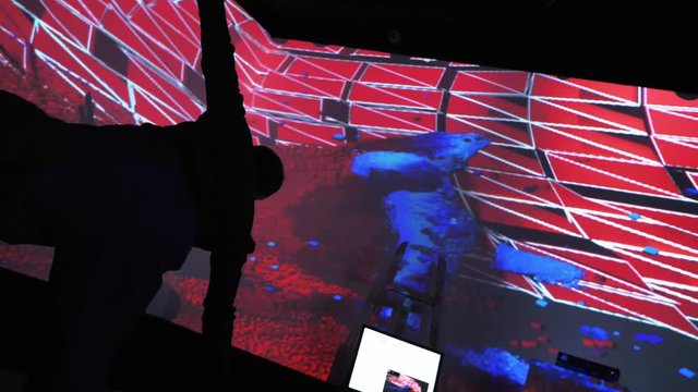 Art digital performance, dance experimental. A new kind of art, generative graphics. Interactive video installation. High technologies.