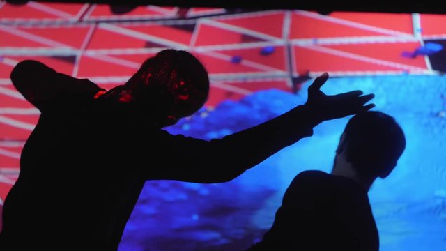 Art digital performance, dance experimental. A new kind of art, generative graphics. Interactive video installation. High technologies.