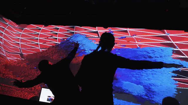 Art digital performance, dance experimental. A new kind of art, generative graphics. Interactive video installation. High technologies.
