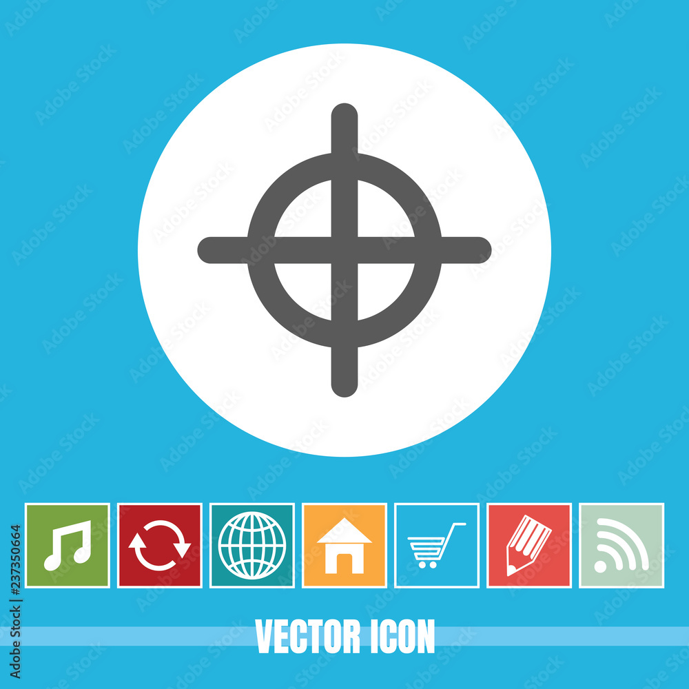 Aufkleber very useful vector icon of target with bonus icons very useful for mobile app, software & web