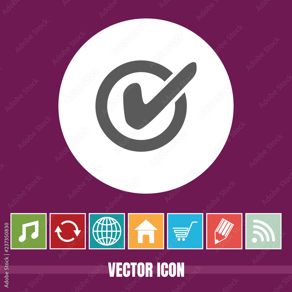 Aufkleber very useful vector icon of checked with bonus icons very useful for mobile app, software & web