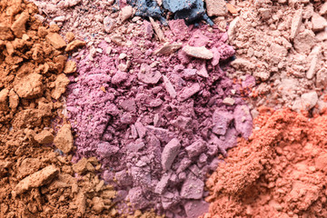 Color powder, closeup