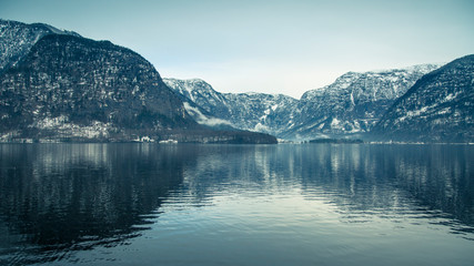 Winter View of Hallstatter See.