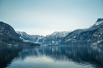 Winter View of Hallstatter See.