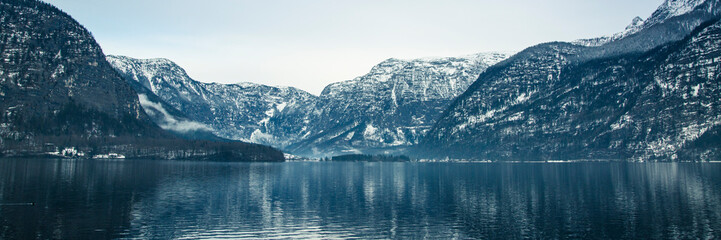 Winter View of Hallstatter See.