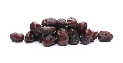 Fresh dates isolated on white background, sweet fruit