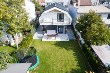 Aerial view of modern house