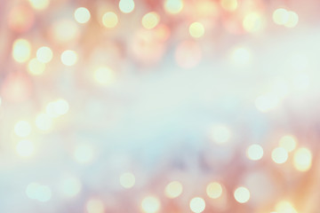 Abstract blurred defocused christmas bokeh lights